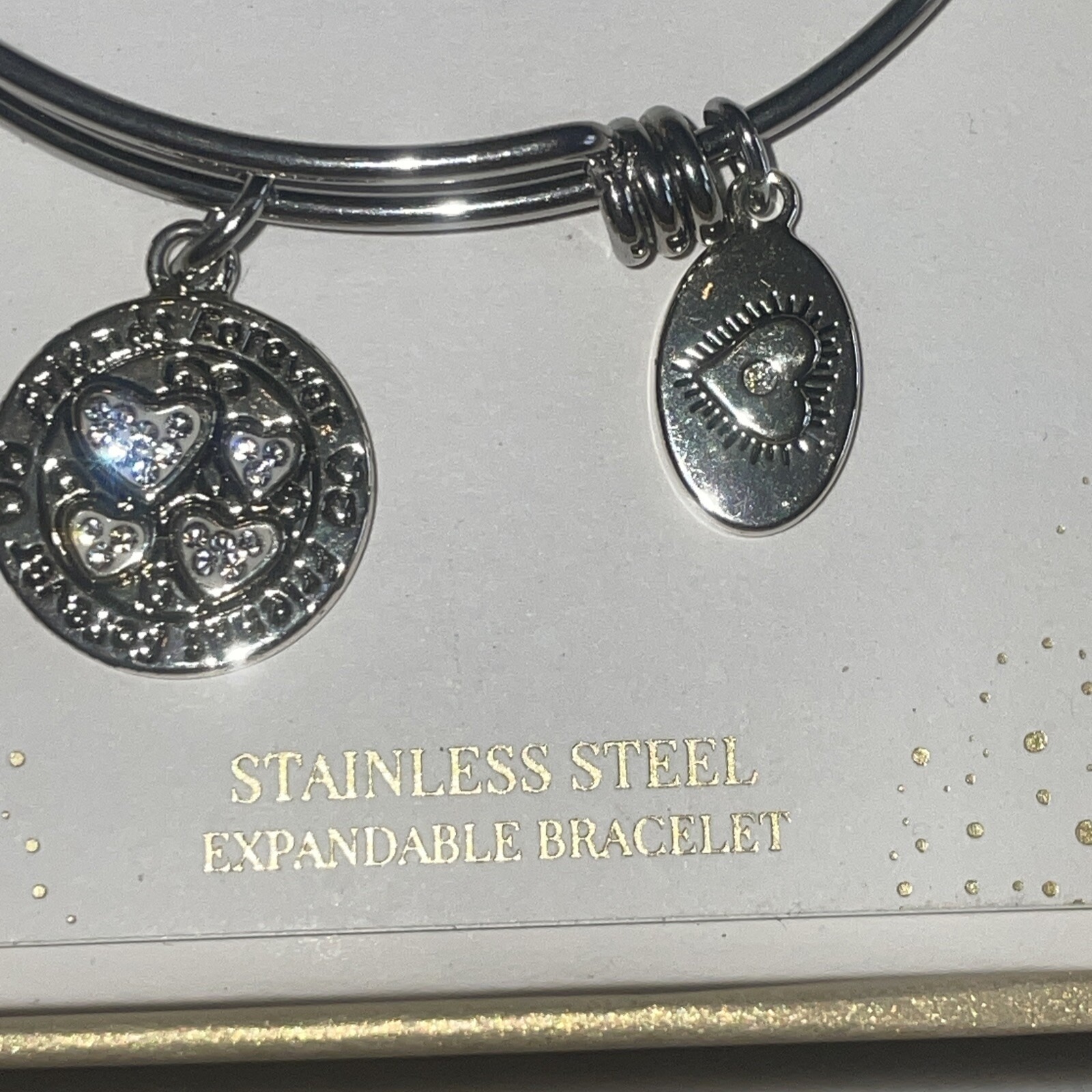Footnotes "Friends Forever" Stainless Steel Expandable Bracelet With Charms Nib — image 7 of 8